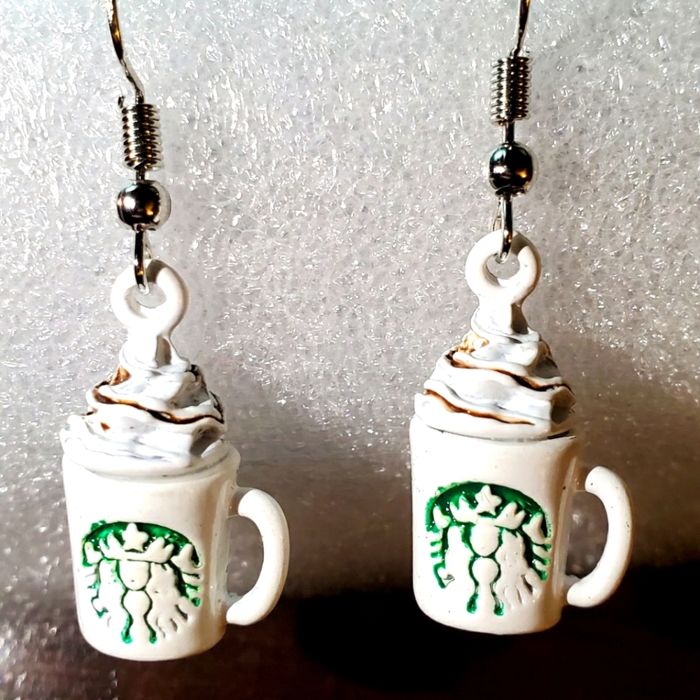2 FOR $12⚠️Novelty Earrings Starbucks Lookalike